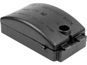 Puszka instalacyjna 75x43x26 mm ze złączką 4-torową z zaciskami bezśrubowymi, IP20, czarna