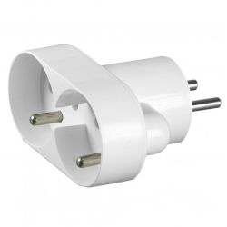 Rozgałęźnik sieciowy na 2 gniazda [2P+Z] 230V 10A biały BASIC