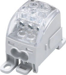 Blok rozdzielczy - uniwersalny Al/Cu SUB 160 (82040) SIMBLOCK szary 81653002