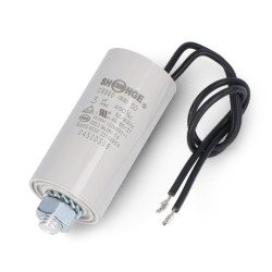 Kondensator silnikowy 3uF/450V 28x57mm z przewodami