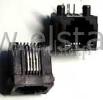 TJACKG-6P4C - 06 gniazdo modułowe 6pin mało-gabar.