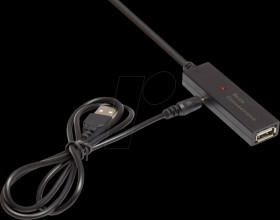 GC-M0134 Active extension cable USB 2.0, a-plug &lt; a-socket, CU, 20 m.