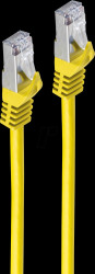 BS75511-0.5Y patch cable, Cat.7 raw cable, PIMF, LSZH, yellow, 0,5 m