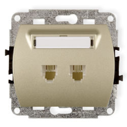 6GT2, Gniazdo telefoniczne podwójne złoty,