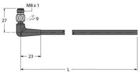 Turck 6935474 Kabel połączeniowy czujnika/aktuatora PSWH4M-5/TFE, piny: 4, 5 m, 1 szt.