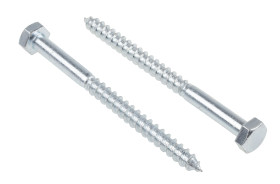 Wkręt, Powlekane jasnym cynkiem, Stalowe, 10mm x 130mm, Stal utwardzana