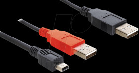 83178 Cable 2 x USB 2.0-A male &gt; USB mini 5-pin