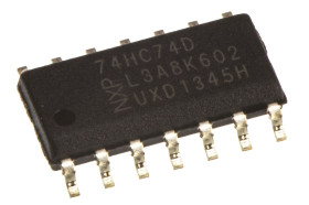 Układ przerzutnika 74HC74D,652, 14-Pin, SOIC, Nexperia