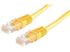Patchcord UTP kat.5e 0.25m (żółty)