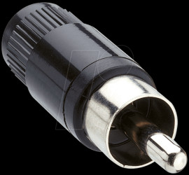 10434 RCA plug, straight, black