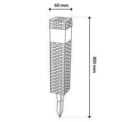 Lampa Ogrodowa Zewnętrzna LED Wbijana 4000K IP44 Czujnik Zmierzchu PASCAL LUMILED