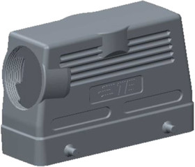 Housing, size HB24, die-cast aluminum, M32, angled, clip locking, IP65, T1230246132-000