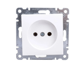 Lumina Gniazdo pojedyncze b/u 16A białe WL1010