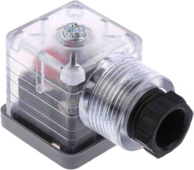 Złącze zaworu elektromagnetycznego A 3P+E 12 V DC Żeński LED: Tak dławnica PG9 Montaż na kablu RS PRO