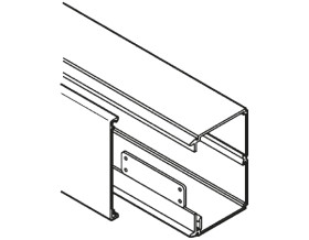 Koryto kablowe szerokość 120 mm głębokość 40mm typ Koryto przemysłowe Planet-Wattohm PVC Zamknięty Biały