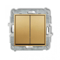 ICON Mechanizm łącznika zwiernego żaluzjowego (dwa klawisze bez piktogramów) złoty 29IWP-8.1