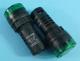 230V 22mm GREEN MIG. Z BUZZEREM KONTRO