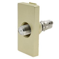 Moduł 1/2 - gniazdo antenowe SAT (typ F) - złoty - kompatybilny z ramkami Tawoia Glass