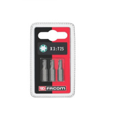 Zestaw końcówek do wkrętaka Torx l. elementów: 3 rozmiar: T40 Wiertło Facom