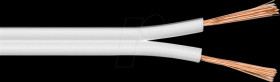 67747 Loudspeaker cable 2x1.5 mm² , 10 m white CCA