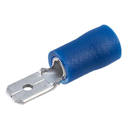 TruConnect Blue 4.8mm Male Tab Connector Pack of 100