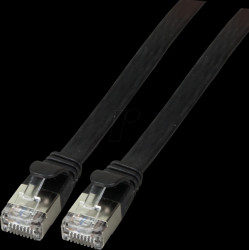 K5545SW.5 Cat.6a flat patch cable, U/FTP, 5m, black