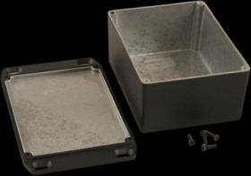 Aluminum die cast enclosure, (L x W x H) 119 x 94 x 56 mm, black (RAL 9005), IP65, 1590WCFLBK