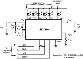 White LED driver with I2C compatible interface