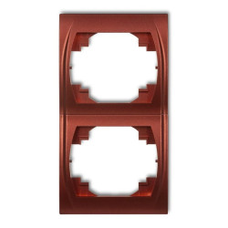 LOGO Ramka pionowa podwójna brązowy metalik 9LRV-2