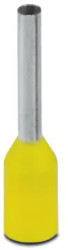 Insulated wire end ferrule, 0.25 mm², 10.5 mm/6 mm long, yellow, 3203024