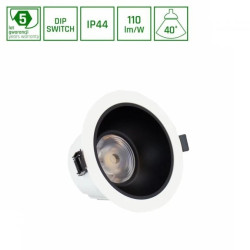 ORBITO DOWNLIGHT 6-20W WW 230V 40st IP44 Ra90 UGR19 139X85MM BIAŁY/CZAR.MAT okr. regulacja mocy 5 l