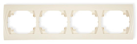 LOGO Ramka pozioma poczwórna beżowy 1LRH-4
