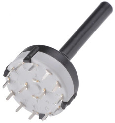 Przełącznik obrotowy 12 pozycji 1 obwód 24mm Lorlin