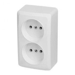 BERG Gniazdo podwójne n/t 2x2P 16A 3744-00