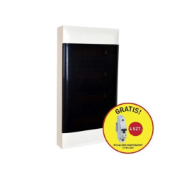 Rozdzielnica modułowa natynkowa PRACTIBOX S 4X18 drzwi transparentne +4 x1P B16 RX3 137439P