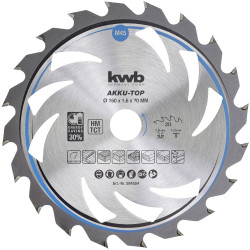 kwb 584554 Carbide Saw Blade 160x20mm 20 cogs for precise clean cuts