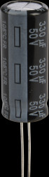 EEUFR1H331L Electrolytic capacitor, radial, 330 µF, 50 V, 105°C, low ESR