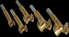 M54005 Forstner drill bit set, 5 pieces, titanium-coated
