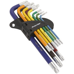 Sealey AK7193 TRX-Star* Key Set 9pc Colour-Coded Long