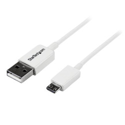 Kabel USB Złącze A USB A Złącze B Micro USB typu B dł. 1m Kabel USB-A do USB Micro-B USB 2.0 kolor: Biały
