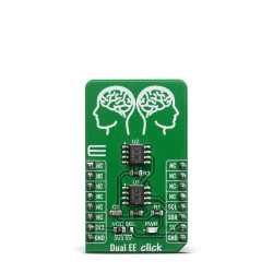 Zestaw badawczo-rozwojowe – pamięci, DUAL EE CLICK, AT24CM02, rodzaj: Zestaw uruchomieniowy, EEPROM, do użytku z: I2C