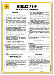 ZNAK - IAI07 Instrukcja BHP przy obsłudze urządzeń elektrycznych w gospodarstwie rolnym 24,5 x 35 cm PN - Płyta 1mm