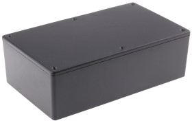 Obudowa Tworzywo ABS odporne na ogień szerokość zew. 112 mm długość zew. 193 mm wys. zew. 56 mm Hammond IP54 Czarny