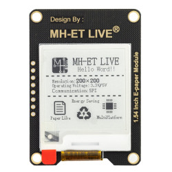 E-paper 1.54" 200x200px - wyświetlacz czarnobiały SPI 