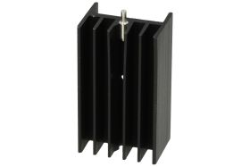 Radiator; V7142/4-1p; z otworem; z pinem do druku; czerniony; 40mm; H; 10,5K/W; 23mm; 16mm