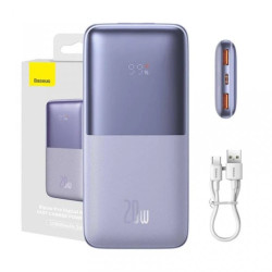 Powerbank Baseus Bipow Pro 10000mAh, 2xUSB, USB-C, 20W (fioletowy)