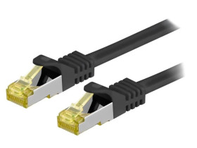 S/FTP7-CU-030BK Patch cord S/FTP 6a linka Cu LSZH czarny 3m 26AWG
