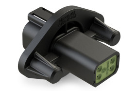 Złącze samochodowe 4-pinowe Amphenol Industrial 2-rzędowe Żeński 13A AT04 Montaż na panelu Połączenie zagniatane Złącze