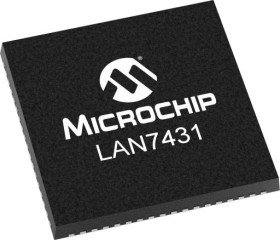 Microchip Nadajnik-odbiornik Ethernet LAN7431T-I/YXX VQFN 1000 Mbps 3.3 V 72-pinowy