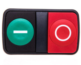 Napęd przycisku podwójny zielony/czerwony /O-I/ bez podświetlenia z samopowrotem ZB5AL7341